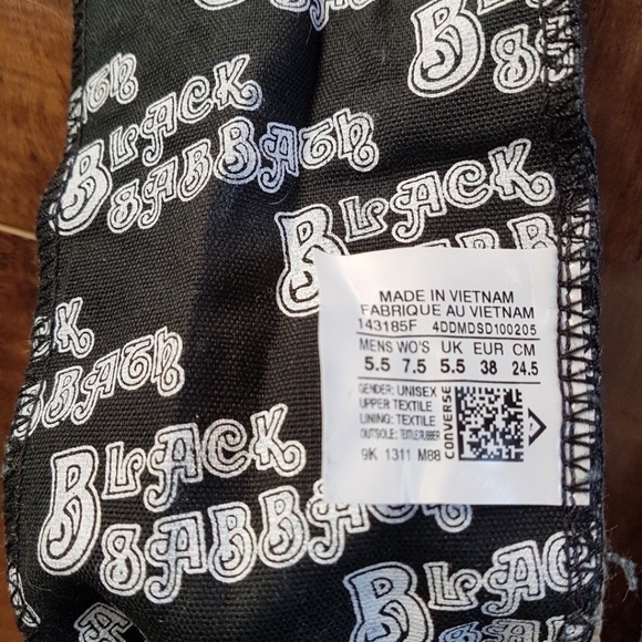 CONVERSE CTAS x Black Sabbath 2014 Shoes PRE-OWNED - Picture 6 of 8